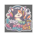 Cute Cat Sticker — “I’m Doing My Best” Calico Cat Laptop Decal